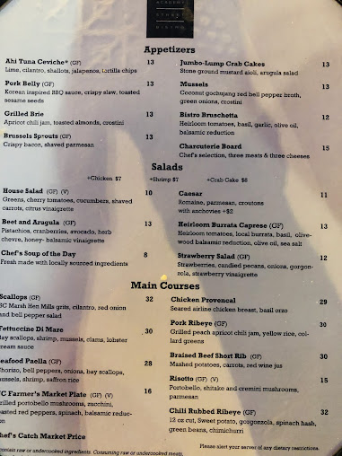 Menu Academy Street Bistro - 8