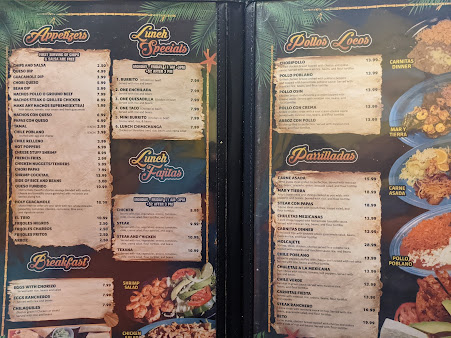 Menu Acapulco Mexican Restaurant - 1