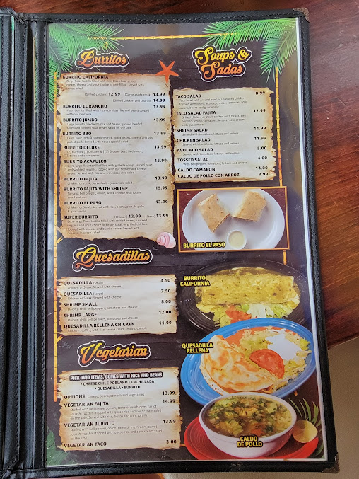 Menu Acapulco Mexican Restaurant - 4