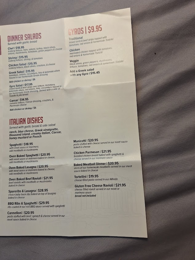 Menu Acropolis Pizza Pasta Kirkland - 1