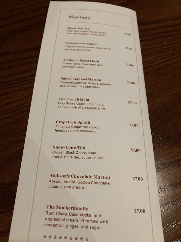 Menu Addisons South - 6