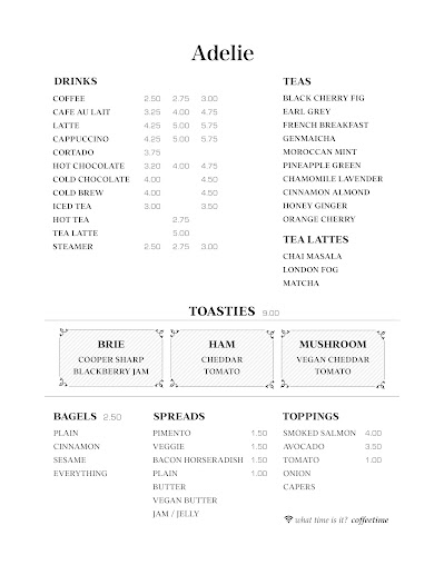 Menu Adelie Coffee House - 1