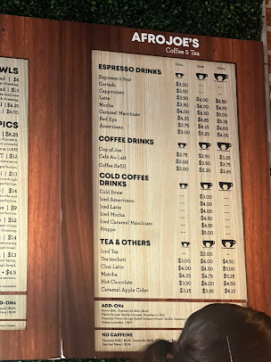 Menu Afro Joes Coffee Tea - 3