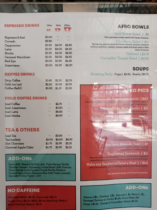 Menu Afro Joes Coffee Tea - 6
