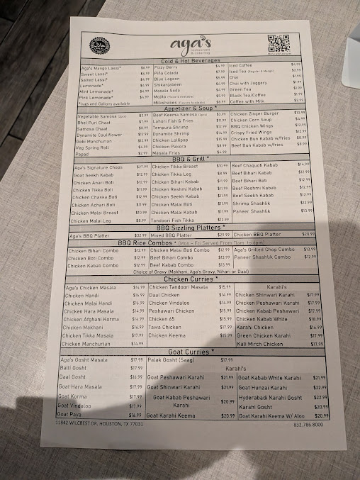 Menu Aga's Restaurant & Catering - 2