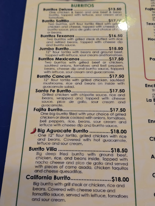 Menu Aguacates Mexican Restaurant - 3