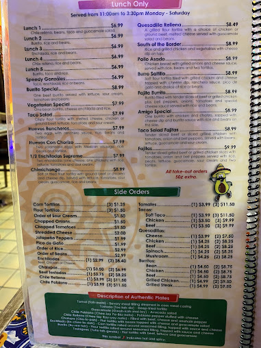 Menu Aguacates Mexican Restaurant - 9