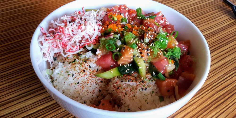 Ahi Poke Hawaiian Bowls Tapioca Tea