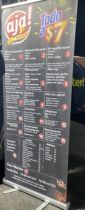 Menu Aja Food Truck Kendall - 0