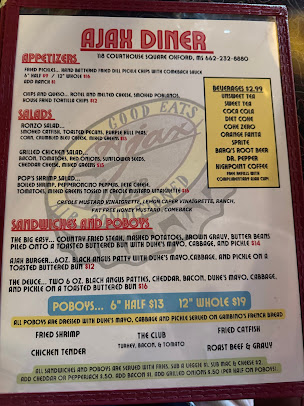 Menu Ajax Diner - 0