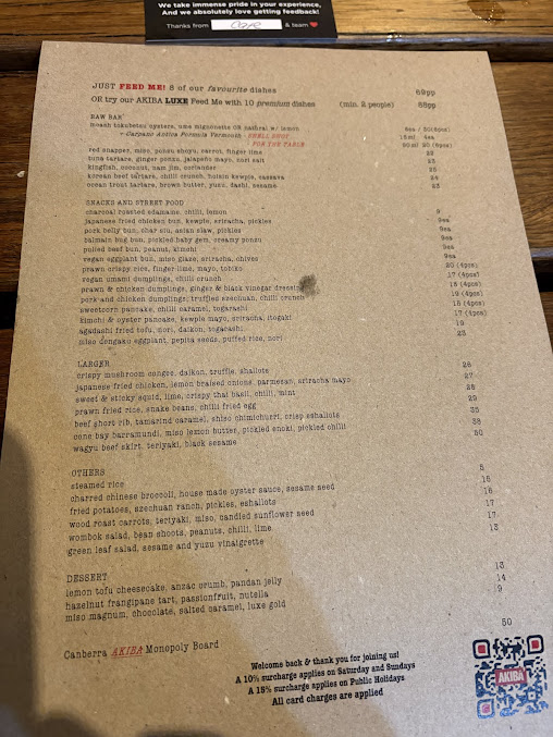 Menu Akiba - 1