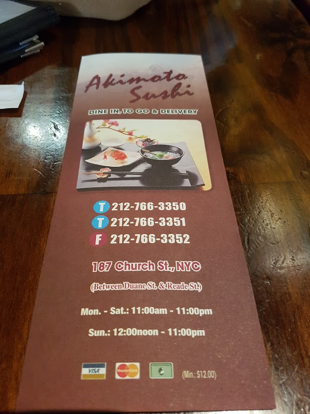 Menu Akimoto Sushi - 0