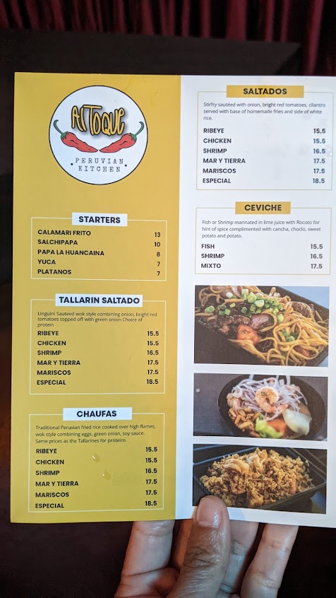 Menu Al Toque Peruvian Kitchen - 3