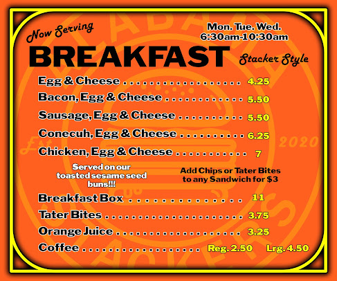 Menu Alabama Stackers - 0