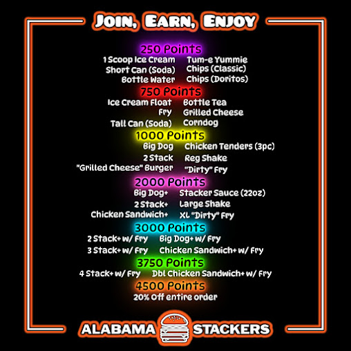 Menu Alabama Stackers - 6