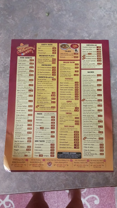 Menu Albertanos Mexican Food Rapid City - 8