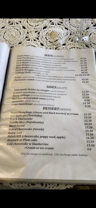 Menu Alchemy Polish Cafe Restaurant - 5