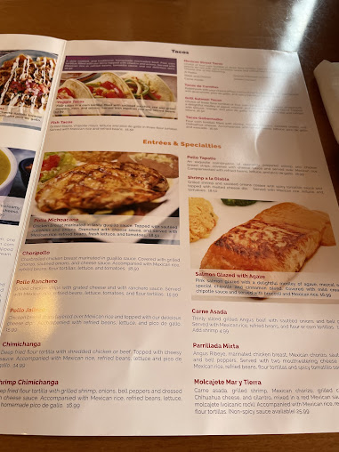 Menu Alebrije Mexican Restaurant Reading - 3