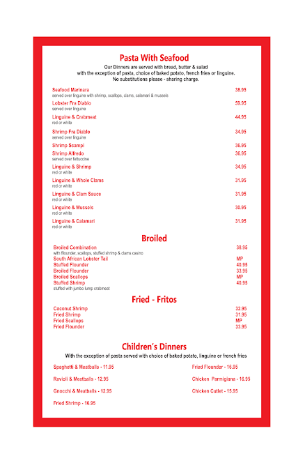Menu Alfe's Restaurant - 0