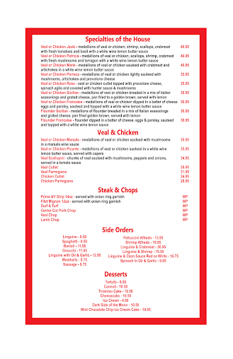 Menu Alfe's Restaurant - 1