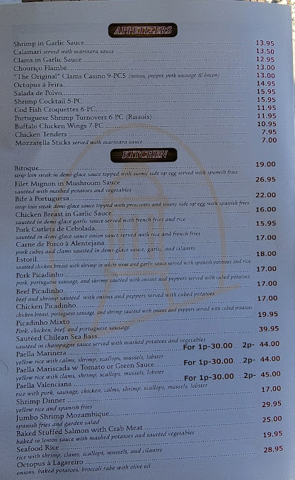 Menu Algarve Restaurant - 0