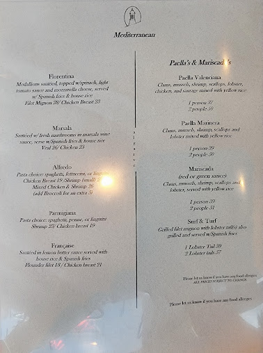 Menu Algarve Restaurant - 1
