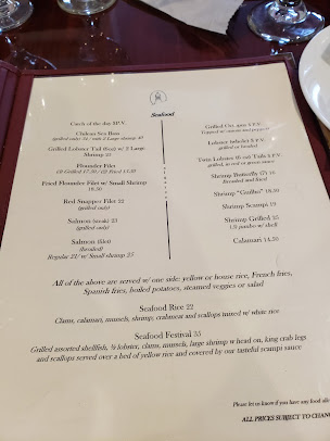 Menu Algarve Restaurant - 2