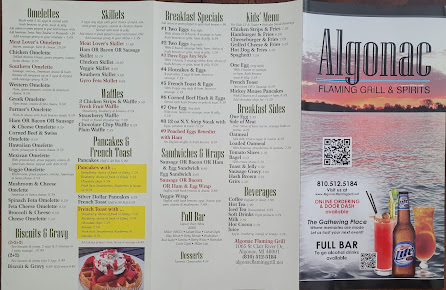 Menu Algonac Flaming Grill - 1
