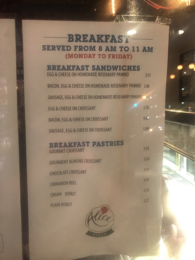 Menu Alice Pizza And Restaurant Locust Street - 4