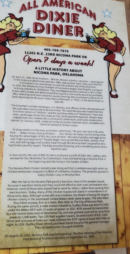 Menu All American Dixie Diner - 0