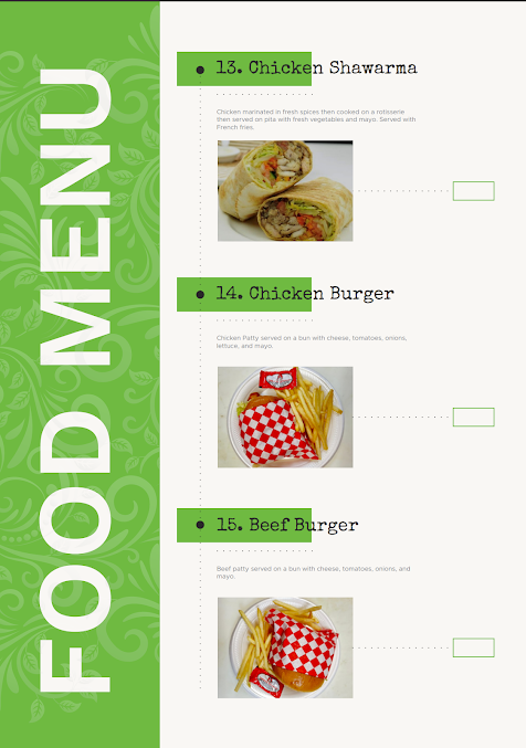 Menu All Season Restaurant Market - 2