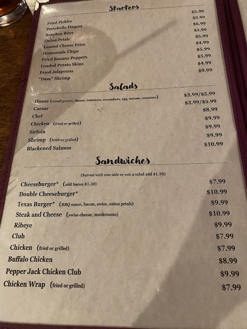 Menu Almost On The Lake - 3