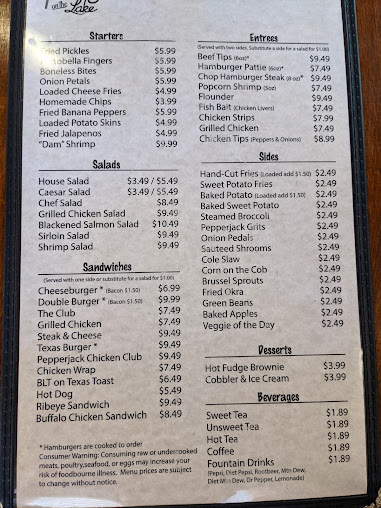 Menu Almost On The Lake - 6