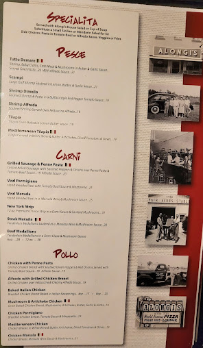 Menu Alongis Italian Restaurant - 1