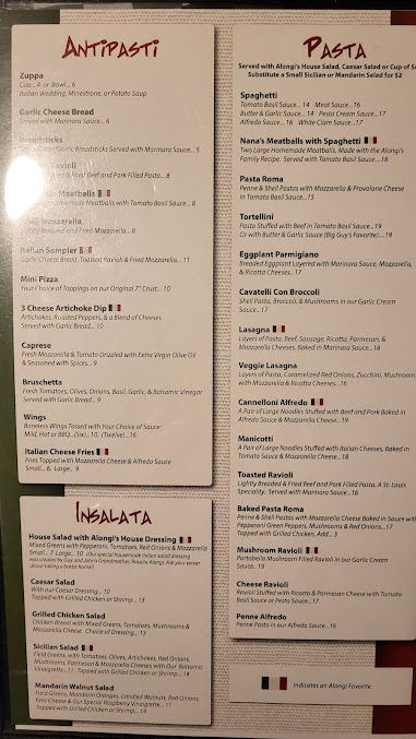Menu Alongis Italian Restaurant - 4