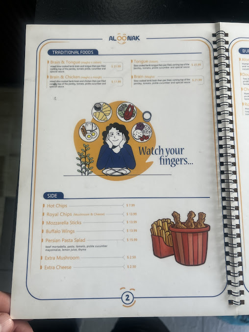 Menu Aloonak - 4