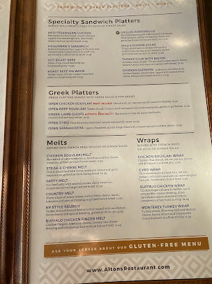 Menu Alton's Restaurant - Cheektowaga - 0