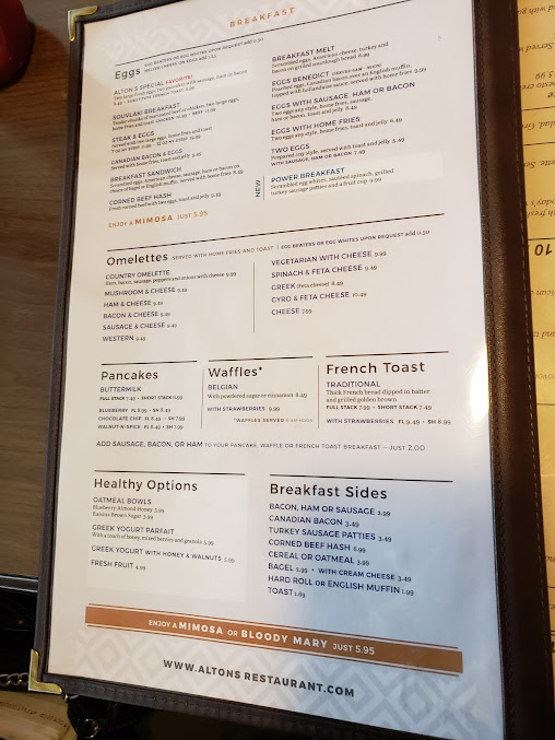 Menu Alton's Restaurant - Cheektowaga - 5