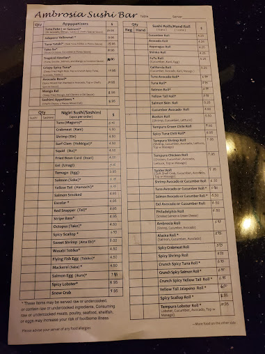 Menu Ambrosia Asian Bistro - 2