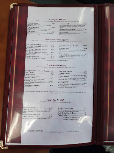 Menu American Table Family Restaurant - 0