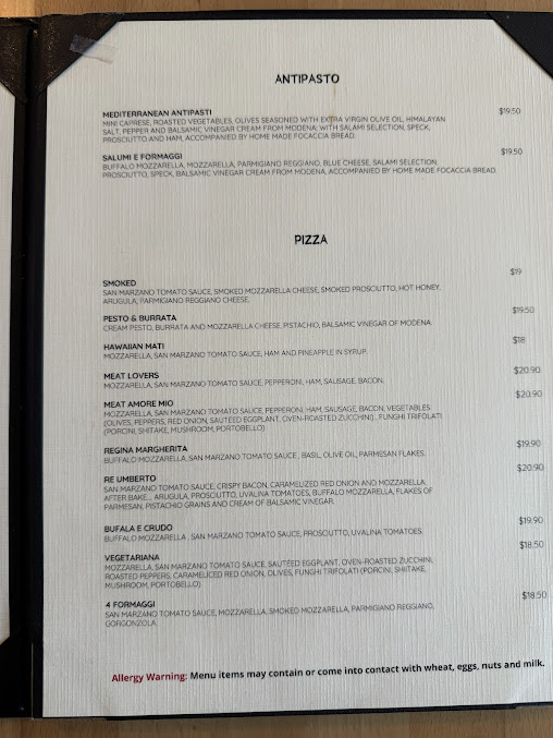 Menu Amore Mio Pizza - 1