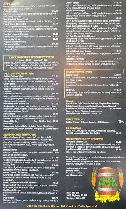 Menu Amos Howards Brew Pub - 3