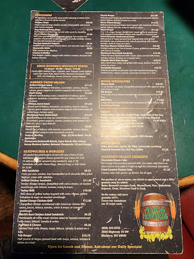 Menu Amos Howards Brew Pub - 7