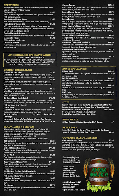 Menu Amos Howards Brew Pub - 8