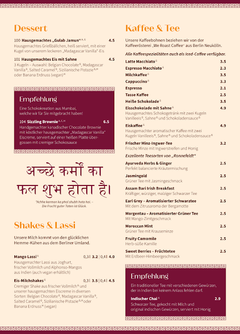 Menu Amrit - Indisches Restaurant Berlin Kreuzberg - 7