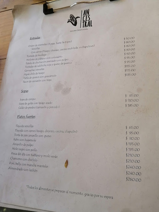 Menu Ancestral Cocina Tradicional - 6