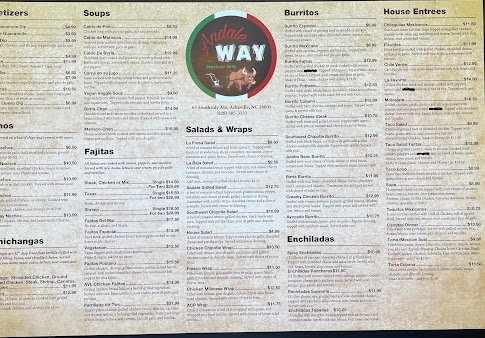 Menu Andale Way Mexican Grill - 0