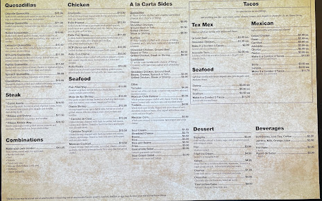 Menu Andale Way Mexican Grill - 3