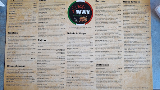 Menu Andale Way Mexican Grill - 4