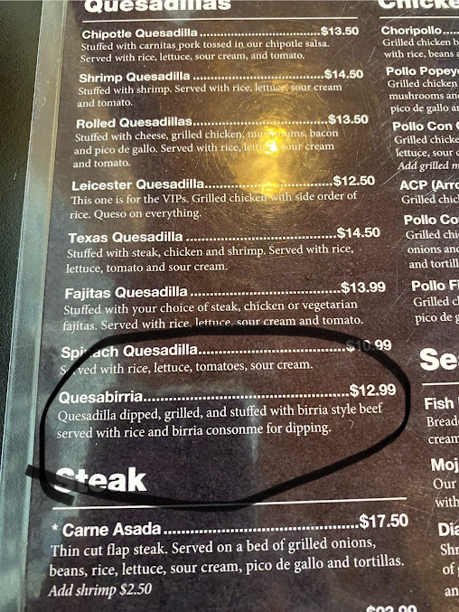 Menu Andale Way Mexican Grill - 7